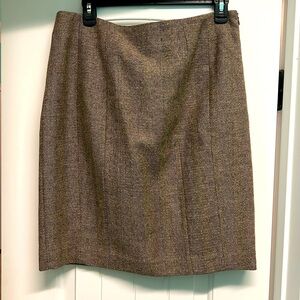 Ann Taylor Brown Tweed Skirt size 10